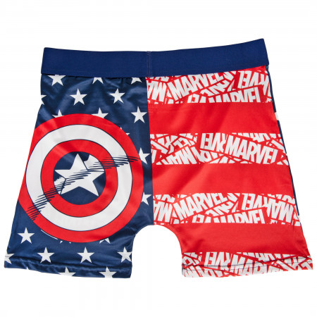 Marvel Captain America Stars and Stripes Aero Boxer Briefs Underwear